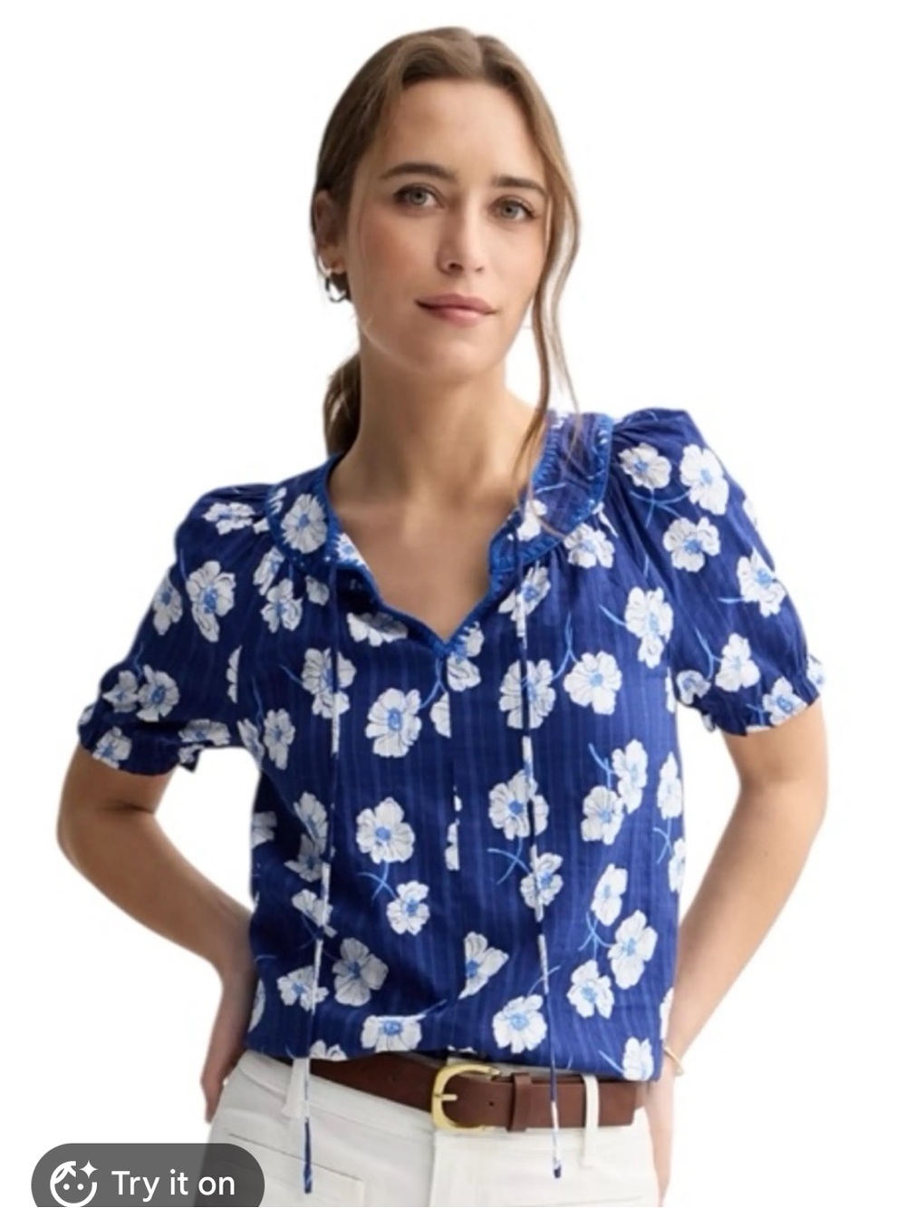 Draper James floral blouse